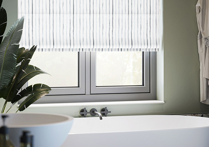 Vintage Stripe, Mixed Grey - Roman Blind - Image 5